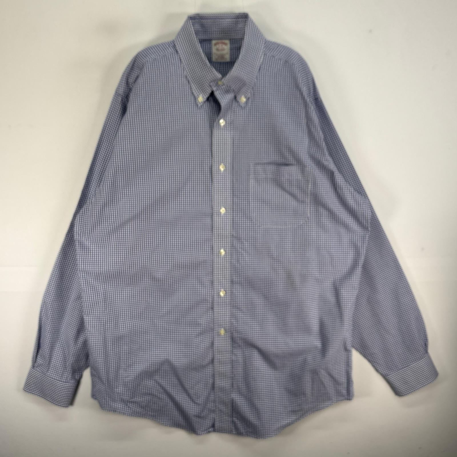 Rakuten - 古着 ブルックスブラザーズ Brooks Brothers 長袖シャツ ボタンダウン 胸ポケ L ブルー系 チェック メンズ 【中古】