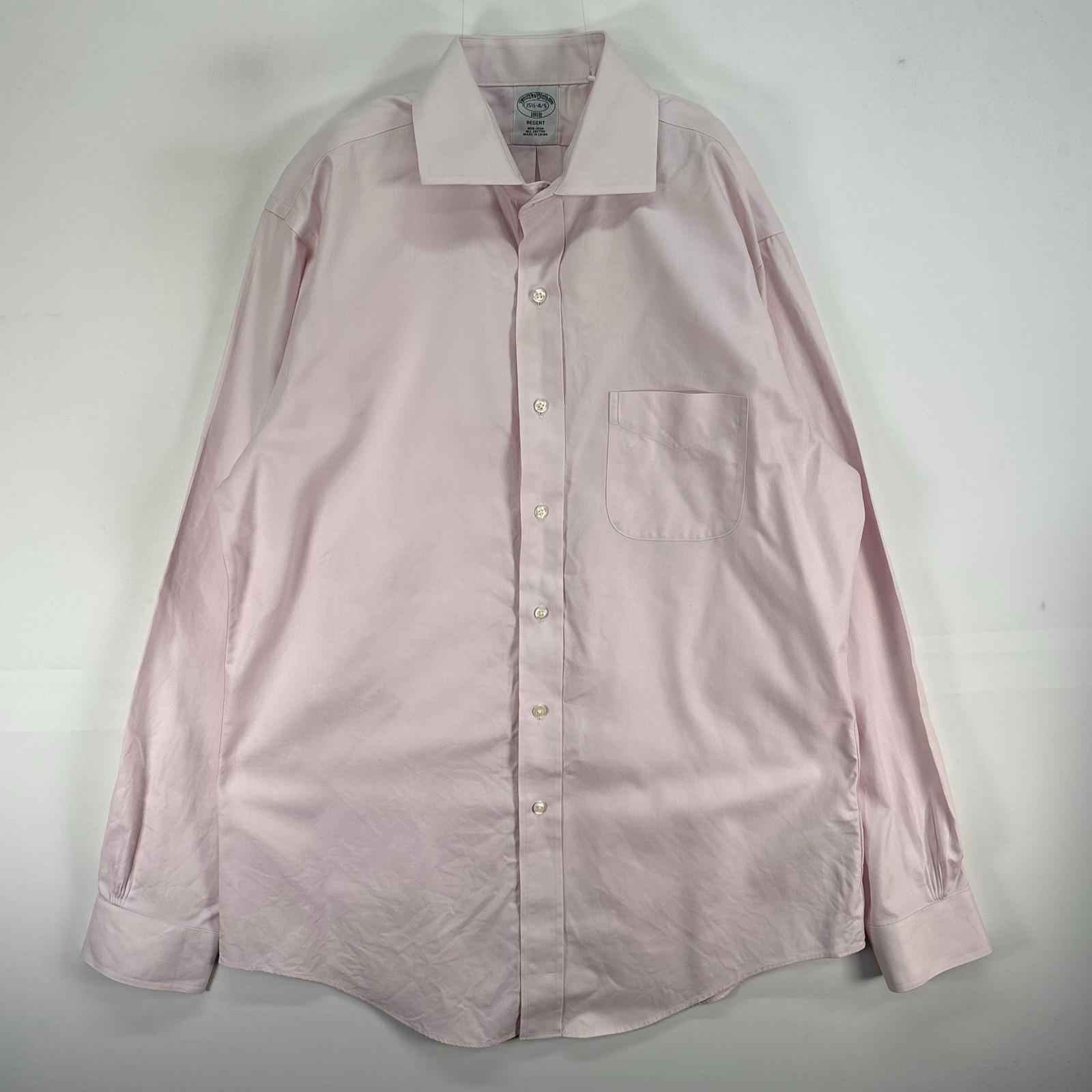 Rakuten - 古着 ブルックスブラザーズ Brooks Brothers 長袖シャツ カラーステイ 胸ポケ M ピンク系 無地 メンズ 【中古】