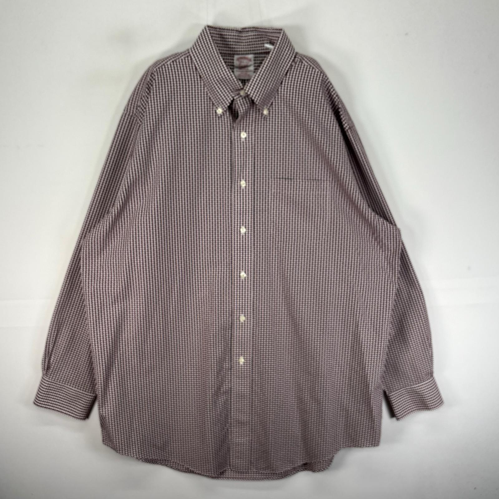 樂天商城 - 古着 ブルックスブラザーズ Brooks Brothers 長袖シャツ ボタンダウン L レッド系 チェック メンズ 【中古】