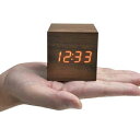 おしゃれ デジタル LED WOOD COLCK 置時計 ウッド リビング かわいい レトロ 北欧 木目調 アンティーク 時計