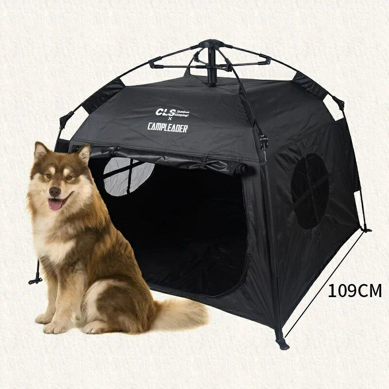 ペットテント アウトドア キャンプ 防雨 日焼け防止 ポータブル 犬 猫 テント ペッ...