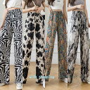 ワイドパンツ レディース きれいめ エスニック パンツ 春 夏 フレア ファッション 個性的 花柄 ひんやり ゆったり 大きいサイズ 着痩せ 薄手 母の日