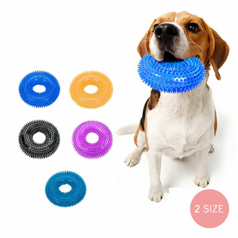 犬 おもちゃ ペットおもちゃ ドーナツ型 音が出す 玩具トイ かわいい ピコピコ デンタルケア ストレス..