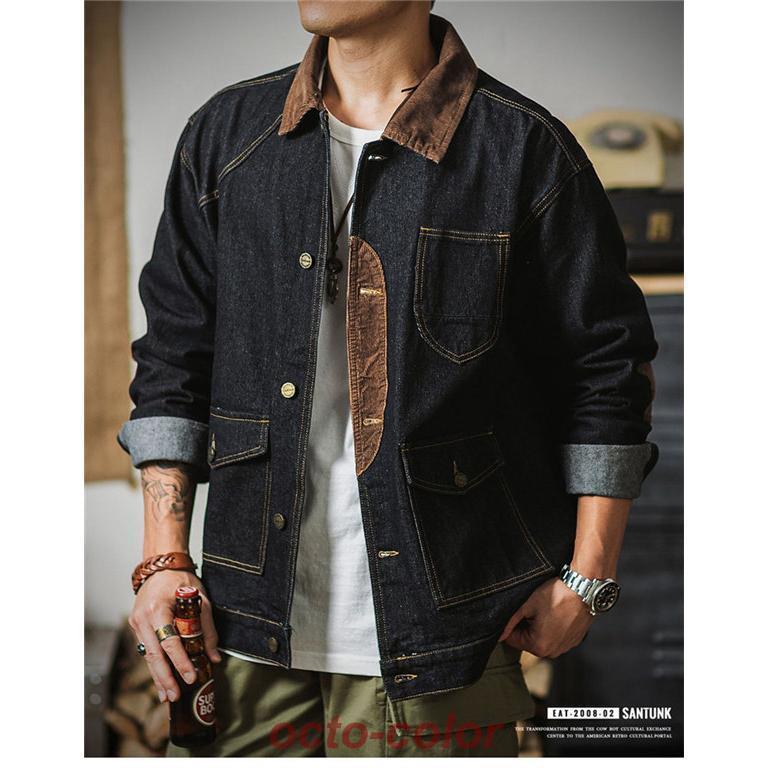 デニムジャケット メンズ 黒 30代 40代 Gジャン ジャンバー ライトアウター カジュアル 通勤 大きいサイズ 作業着 バイク用 おしゃれ