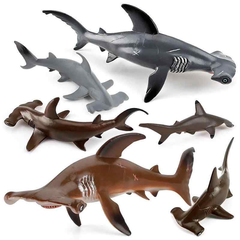 フィギュア キッズ 子供向け 海洋生物 シュモクザメ ハンマーヘッドシャーク リアル 精巧 知育学習 早期教育 認知 模型 PVC製 スタティックモデル 深海魚 生き物 おもちゃ 玩具 コレクション 置物
