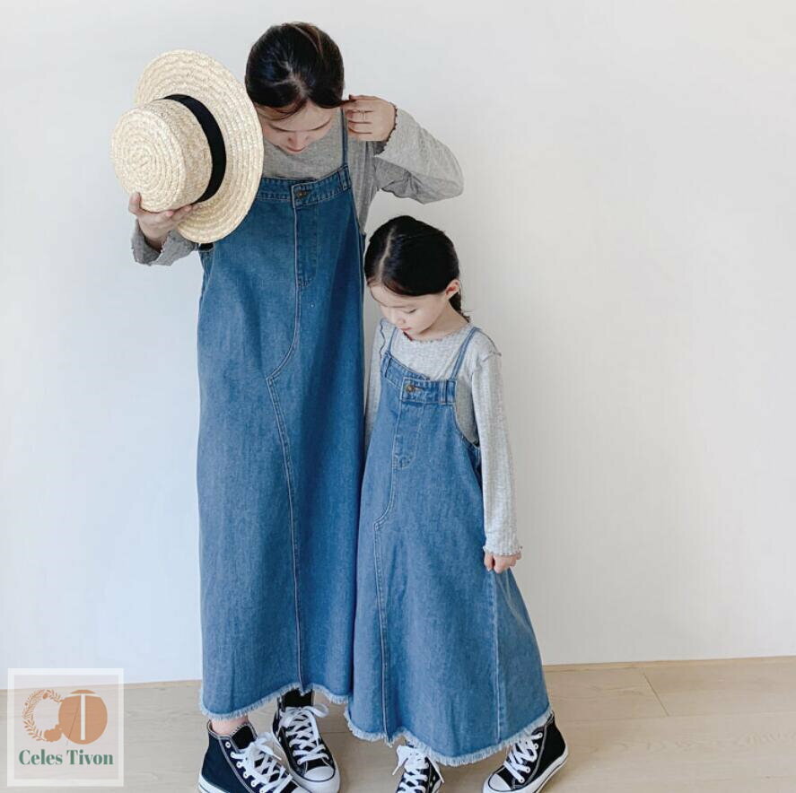 リンクコーデ 親子 ペアルック ワンピース サロペット 親子セット 親子ペア 女の子 レディース デニム スカート 母 娘 ワンピース ゆったり親子お揃い 親子コーデ サロペスカート 女の子 ガールズ ペア お揃い服 子供服 ママと娘 家族 おそろい 記念日 プレゼント