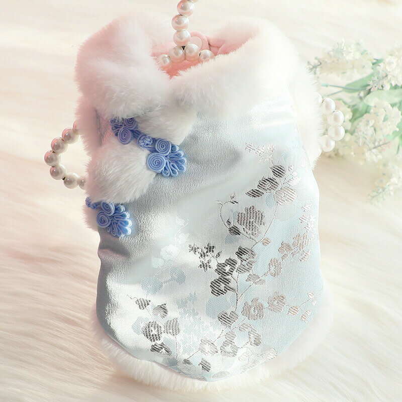 犬服 秋冬 猫 唐装 ブロケード シルク 厚手 中型犬 柴犬 小型犬 超かわいい