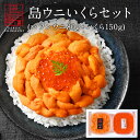 【新物予約】うに イクラ 北海道 礼文・利尻島産 生エゾバフンウニ 80g+昆布だしイクラ 150g セット【ギフト箱入り】【送料無料】雲丹 無添加 塩水パック...