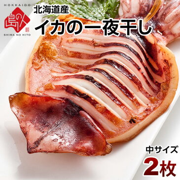 ＼冷めても旨い♪ふっくら仕上げ／北海道産 肉厚イカの一夜干し2枚(中サイズ)セット【送料無料(2/28まで)】国産 北海道 お取り寄せグルメ イカ 海鮮 高級