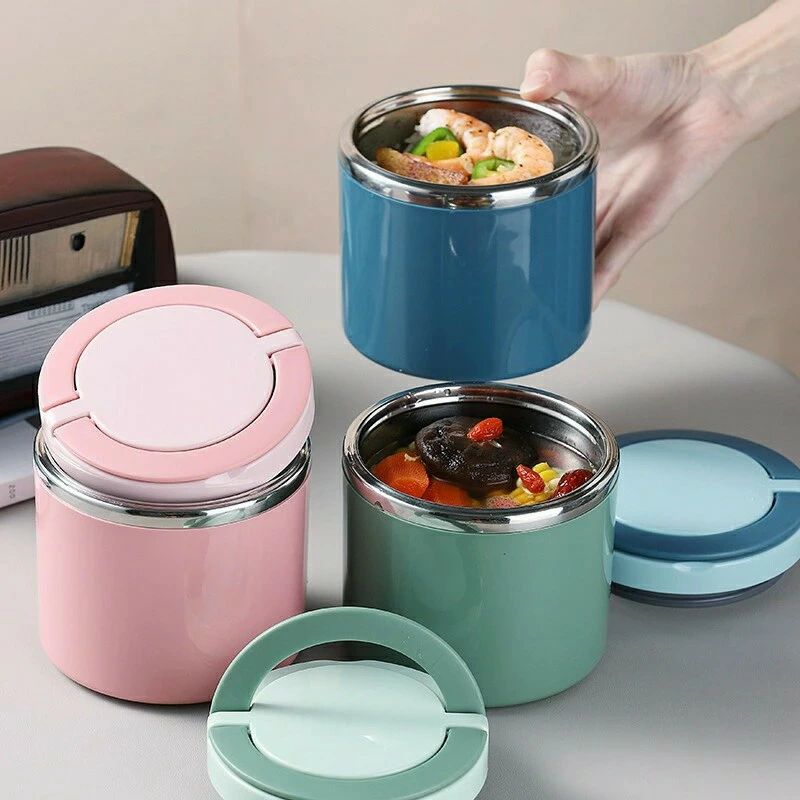 保温弁当箱 ステンレス ランチボックス スープジャー 収納袋付き フードジャー コ...