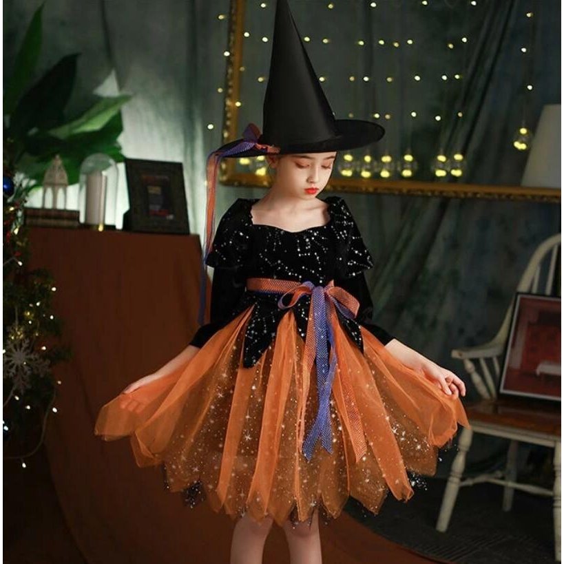 ハロウィン ハロウイン コスプレ 女の子 衣装 魔女 子供 コスプレ 仮装 キッズ スカート コスチューム 子供 洋服 ワンピース Halloween recacchi-10005247 スマートスタイル サンプル画像2