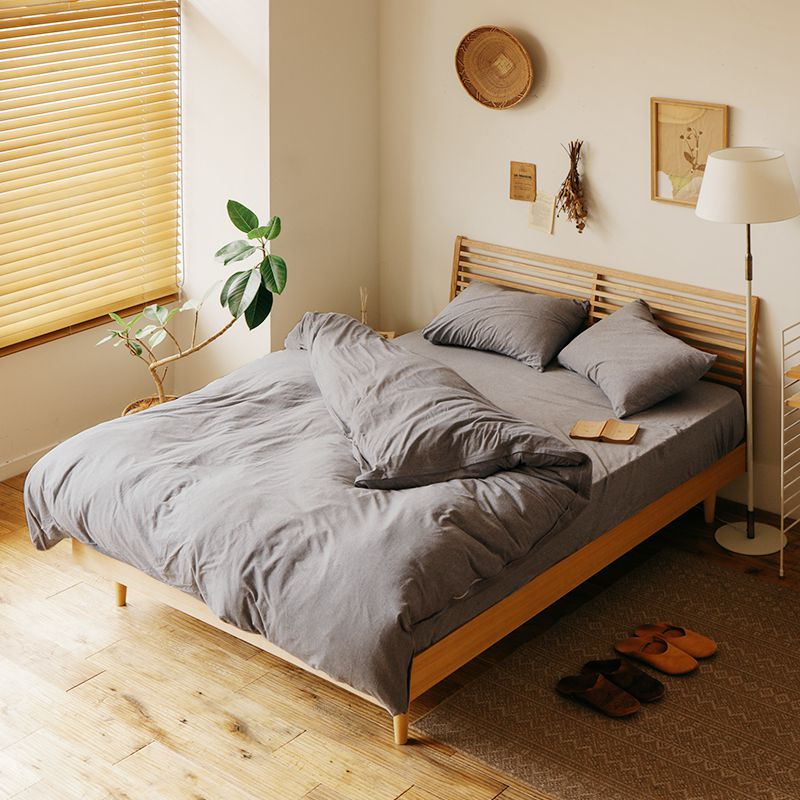 寝具カバーセット Plain knit セミダブル 3点セット 綿100% 北欧 ナチュラル 無地 おしゃれ あす着対応