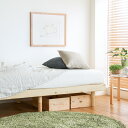 すのこ ベッド NOWLE ダブルサイズ フレームのみ 北欧 ナチュラル 木製 布団で使える 高さ3段階 送料無料