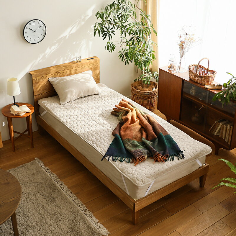 敷きパッド パッドシーツ Fine linen one-wash シングルサイズ 100×200cm リネン 100% ナチュラル 北欧..