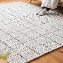 ウール ラグマット ラグ Linora リノラ 160×230 格子模様 床暖 ホットカーペット カーペット 長方形 ウール 羊毛 コットン リビング 寝室 オールシーズン 通年 シンプル おしゃれ インド製 送料無料 あす着対応