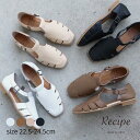 サンダル recipe サンダル レディース レザー シューズサンダル 秋 牛革 ソフト レザー 履きやすい 低反発クッション 疲れにくい 歩きやすい シューズ...