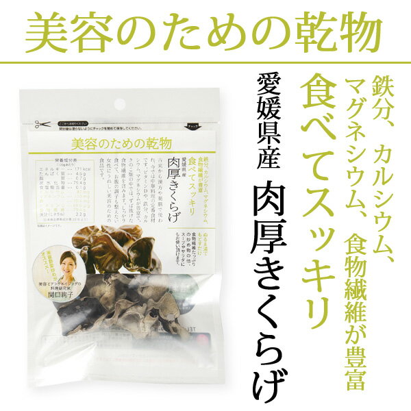 美容のための乾物「愛媛県産 肉厚きくらげ」10g【2,980円以上で送料無料】【メール便OK（同梱で2つまで）】【乾物ヨーグルトに】