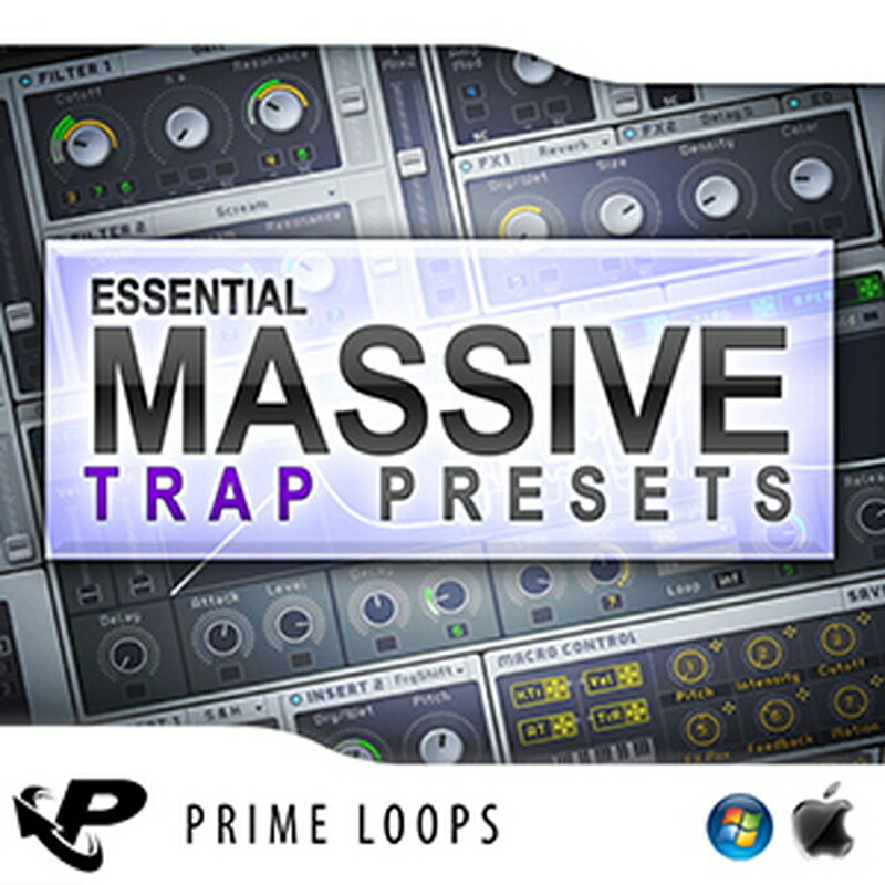 PRIME LOOPS ESSENTIAL TRAP PRESETS FOR MASSIVE(オンライン納品)(2時間以内に納品) プラグインソフト