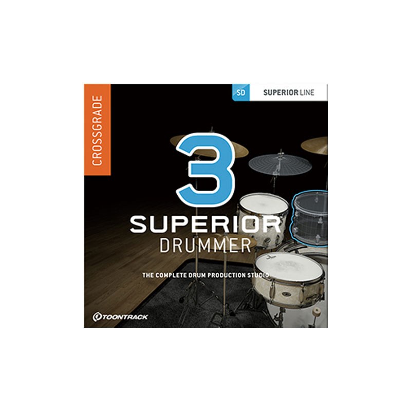 TOONTRACK SUPERIOR DRUMMER 3 CROSSGRADE(オンライン納品)(2時間以内に納品) ソフトウェア音源