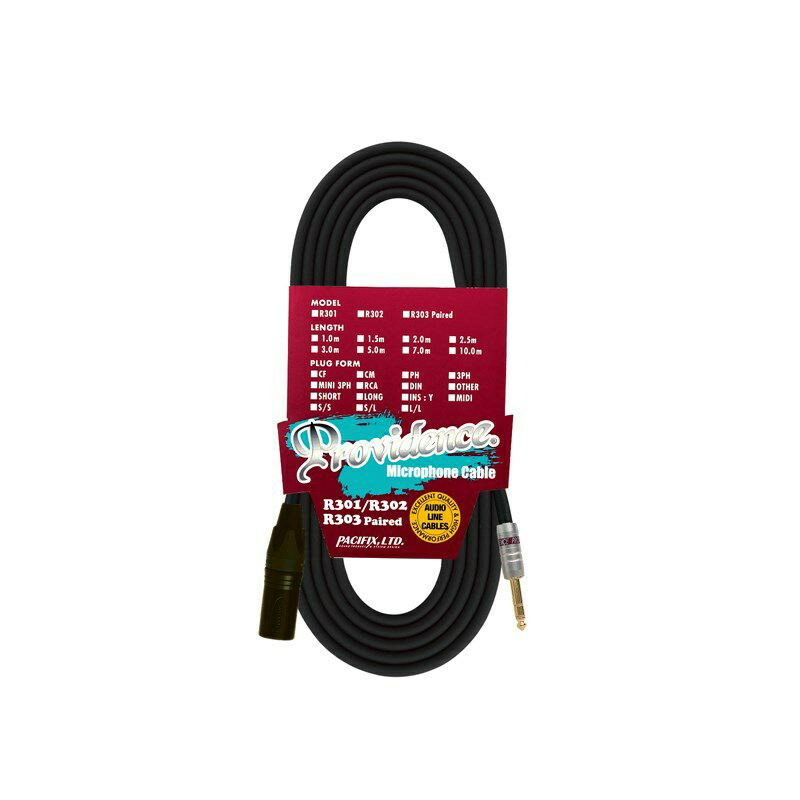 【秋のスーパーセール】R301 CM-3PH （XLR/オス - TRS） 【1.0m】【在庫限り！パッケージ破れ特価】 Providence レコーディング ケーブル・変換プラグ