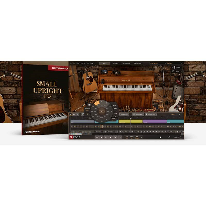 TOONTRACK EKX - SMALL UPRIGHT PIANO (トゥーントラック)(EKX拡張ライブラリ)(オンライン納品)(2時間以内に納品) ソフトウェア音源
