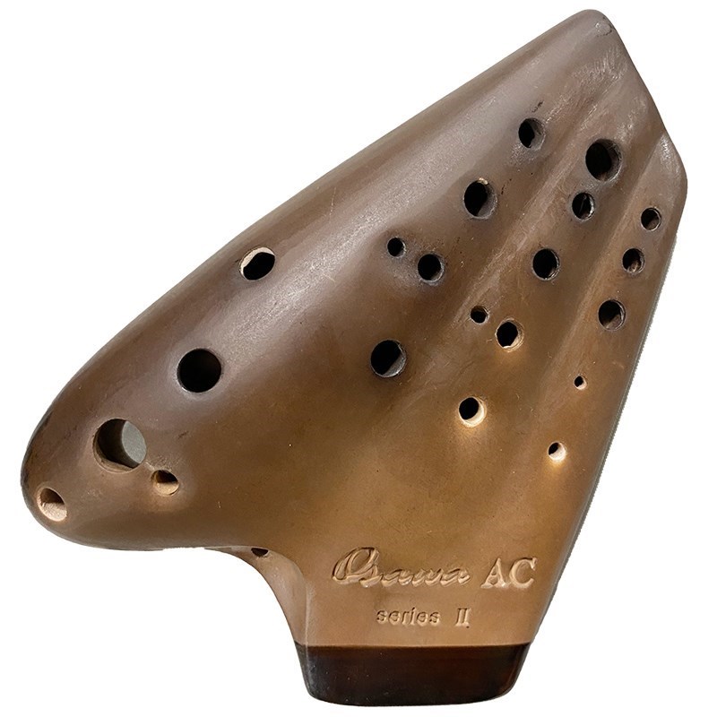 【イケベオリジナル・オカリーナおじさん入門講座＆デモ動画付】オカリナ アルトCトリプレット ナチュラル仕上 シリーズ2 (AC Triplet N seriesII) オオサワオカリナ 管楽器・吹奏楽器 その他管・吹奏楽器