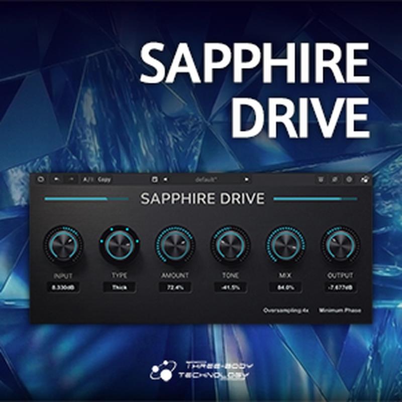 Rakuten - THREE-BODY TECH Sapphire Drive (サチュレーション)(プラグインエフェクト)(オンライン納品)(2時間以内に納品) プラグインソフト