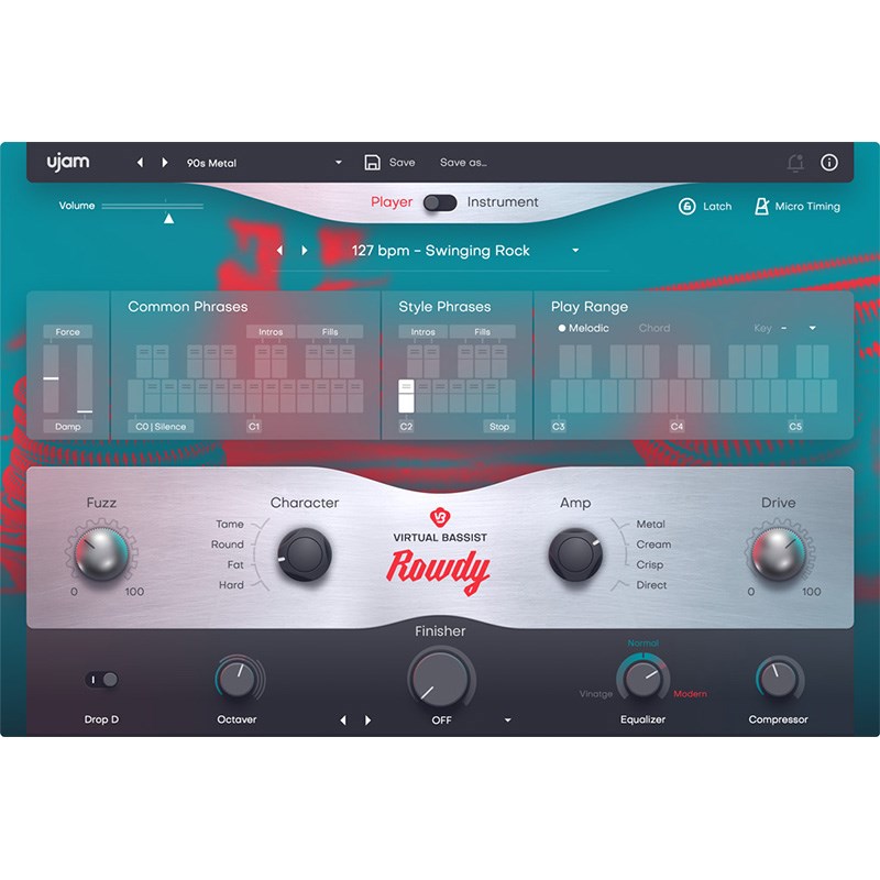 Virtual Bassist ROWDY 2(オンライン納品)(代引不可) UJAM DTM ソフトウェア音源