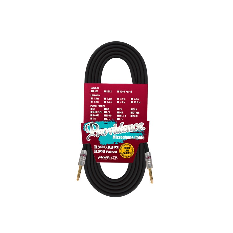 【秋のスーパーセール】R301 3PH-3PH （TRS - TRS） 【3.0m】【在庫限り！パッケージ破れ特価】 Providence レコーディング ケーブル・変換プラグ