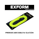 PREMIUM USB CABLE for DJs 5.0m 【DJUSB-5M-YLW】 EXFORM DJ機器 DJアクセサリー