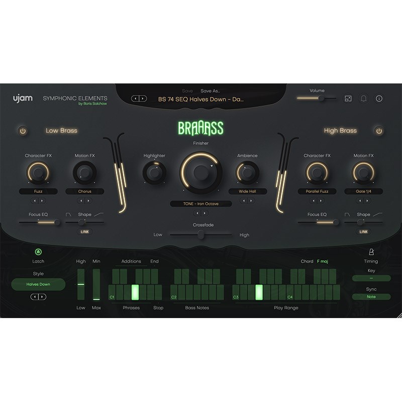 UJAM 【ユージャムスプリングセール！】Symphonic Elements BRAAASS (ユージャム)(シンフォニックエレメンツ)(オンライン納品)(2時間以内に納品) ソフトウェア音源