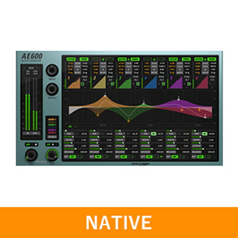 McDSP AE600 Active EQ Native v7(オンライン納品)(2時間以内に納品) プラグインソフト