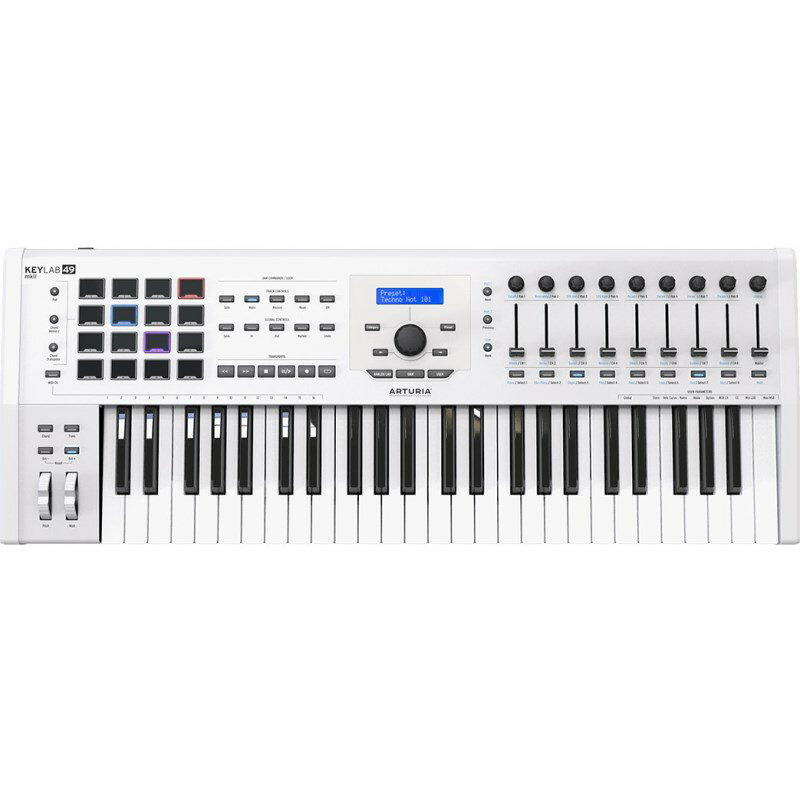 あす楽 【デジタル楽器特価祭り】 KEYLAB 49 MKII White【49鍵盤】 Arturia DTM MIDI関連機器