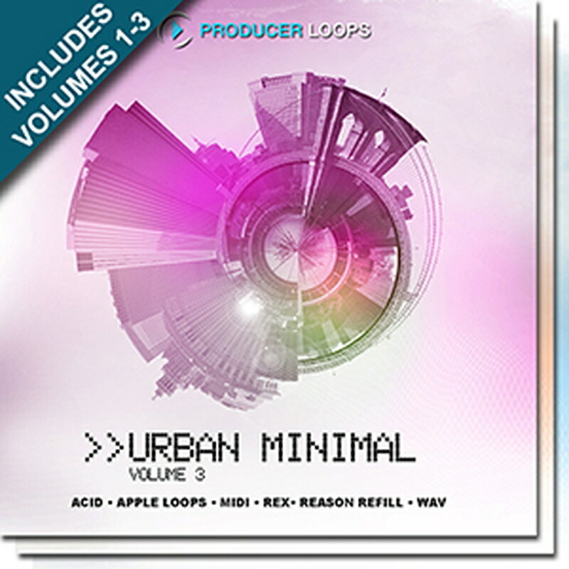 PRODUCER LOOPS URBAN MINIMAL BUNDLE (VOLS 1-3)(オンライン納品)(2時間以内に納品) プラグインソフト