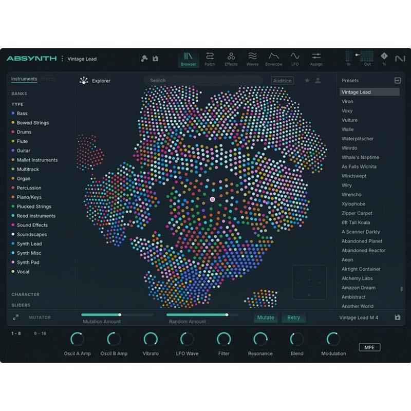 Native Instruments Absynth 6 (アブシンセ)(ウェーブテーブル)(グラニュラー)(オンライン納品)(2時間以内に納品) ソフトウェア音源