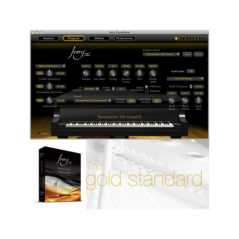 Ivory II Grand Pianos(IC[ip) ͂p܂B SYNTHOGY DTM \tgEFA