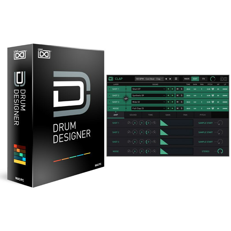 Drum Designer 1.5(IC[ip) ͂p܂B UVI DTM \tgEFA