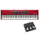 楽器種別：新品シンセサイザー/Nord（CLAVIA） 商品一覧＞＞シンセサイザー【325，000円〜615，000円】 商品一覧＞＞楽器・機材好きが集まる! イケベの鍵盤＆DTM・REC専門店です！Nord Piano 5 88※配送事項要ご確認 Nord（CLAVIA） シンセサイザー・電子楽器 ステージピアノ・オルガン商品説明※沖縄・離島へのご配送は別途送料お見積もりとなります。お気軽にお問い合わせ下さい。-----★ハンマー・アクション鍵盤を搭載したステージピアノClavia 社が創業以来一貫して追求してきた「ステージで使うための楽器」として、プレイヤーがストレスなく演奏に集中できるよう、わかりやすい操作体系、定評のあるピアノ音色・サンプル音色、そして手軽にレイヤー・スプリットできる最大4レイヤー可能な音源を搭載しています。■主な特長●ステージで使うためのピアノ・完全独立2 系統のピアノ・セクション、2 系統のサンプル・シンセ・セクションNord Piano 5 は完全に独立した2 系統のピアノ・セクション、2 系統サンプル・シンセ・セクションを搭載しています。それぞれ2 つのピアノ、2 つのサンプル・シンセは、スプリット、レイヤーの形で同時に使?できます。また、自由な形で、様々な形で組み合わせられるエフェクト・ルーティングにより、クラシックなアンサンブルからリッチなサウンド・スケープまで作り出すことができます。LED 付きのレベル・コントローラーで、各レイヤーの音量バランスを素早く把握できます。ボリューム・ペダルとサステインペダルはレイヤーごとにon/off の設定が可能です。・ステージでの使用を考えた設計Nord Piano 5 は演奏中でも迷わず操作できる洗練されたインターフェースを持っています。トランスポーズ、スプリットポイントの設定、レイヤーの設定なども瞬時に設定可能です。・シームレス・トランジション発?中に音色を切り替えても、音が途切れることなく音色を切り替えられるシームレス・トランジション機能を搭載しています。●ピアノ・セクションNord Piano 5 のピアノ・セクションには、レイヤーやスプリットで同時に使?できる2つのピアノ・エンジンを搭載しています。・内蔵ピアノ音源：9 種のグランドピアノ、9 種のアップライトピアノ、10 種のエレクトリックピアノNord Piano 5 のファクトリーバンクには、9 種のグランドピアノ、9 種のアップライトピアノ、10 種のエレクトリックピアノの他、クラビネット、デジタルピアノ、マリンバ、ビブラフォンを収録しています。Nord が誇る最先端のサンプリングテクノロジーは、その楽器が持つ非常に細やかなニュアンスやキャラクターを余すことなく捉えています。Nord Piano Library には新たな音色が絶えず追加されており、その全てを無償で使用できます。全ての音色は、Nord Sound Manager で手軽に入れ替えられます。・バーチャル・ハンマー・アクション・テクノロジーNord Piano 5 の鍵盤はNord 独自のバーチャル・ハンマー・アクション・テクノロジーによって、どんなベロシティの演奏であっても、鍵盤演奏がもたらすハンマーの複雑な物理動作を感知し、驚くほど正確にダイナミックなレスポンスを返します。同音連打など鍵盤が上がり切る前に打鍵を繰り返す演奏も、トリプル・センサーによって正確に、そしてスムーズに演奏できます。・トリプル・センサートリプル・センサーを搭載した鍵盤は、弾き心地が実際のピアノに近づくよう調整されています。また、それぞれの鍵盤ユニットは全鍵にわたり等しいレスポンスとなるよう、Nord ファクトリーで細かく調整しています。・ストリング・レゾナンスNord 独自のストリング・レゾナンスは、ピアノの弦が複雑に共鳴するのを正確に再現し、ペダルを踏んで押鍵した際に聴こえるリッチなアンビエントを付加します。・Nord Triple Pedal とダイナミック・ペダル・ノイズNord Triple Pedal にはサステインペダルに加え、ソフトペダル、ソステヌートペダルがあります。トリプル・ペダルを使うことで、ダンパーの上げ下げによって生まれるメカニカルノイズを鳴らすペダルノイズ機能を使用できます。・ピアノ・フィルターピアノ・フィルターはグランドピアノ、アップライトピアノにソフト感、ミッドの張り出し、ブリリアンスなど音響的な特徴付けを行います。エレクトリックピアノにおいては、それらに加え、伝統的なDyno プリアンプの特性を再現した設定も用意しています。・ソフトリリースソフト・リリース・モードは僅かに長いリリースを付加します。これはレガート演奏にぴったりで、アコースティックピアノ、エレクトリックピアノのダンパーの半踏みを再現するモードです。・ダイナミック・カーブ3 種のダイナミック・カーブが用意されています。プレイスタイルに合わせ、ヘビーからライトまで選べます。●サンプル・シンセ・セクション・完全に独立した2 系統のサンプル・シンセ、拡張されたメモリ、新たなサウンドサンプル・シンセ・セクションは新たに設計され、ソロの管楽器、ソロのストリングス、ベース、ギター、そしてクラシックシンセらしいアナログリードやベースなど、幅広いサウンドライブラリが追加されました。ProjectSAM によるライブラリー、Symphobia やSwing!からセレクトされた音色も収録しています。Nord Sound Manager を使えば、全ての音色は入れ替えが可能です。Mac、Windows 対応のソフトウェアNord Sample Editor（無償）を使えば、自分だけのサンプル音色を作ることができます。サンプル・シンセ・セクションは完全に独立した2 系統のレイヤーがあり、それぞれでアタック、ディケイ・リリース、そしてベロシティ・レスポンスの設定ができます。ソフト、ブライトのティンバー設定で、手軽にサウンドのトーン調整ができます。・ユニゾン、Tru-VibratoNord Piano 5 で新たに搭載されたサンプル・フォーマットには幾つかの新機能があります。ユニゾンをON にすることで、幾つかのサンプルを重ねたような、リッチでアンサンブルのような音色にすることができます。Tru-Vibratoは管楽器、弦楽器のビブラートの特徴を正確にモデリングします。ラウンドロビンは連打時に不自然にならぬようする機能です。さらに、シンセサウンドでは、モノフォニックサンプルが追加され、レガート演奏が可能です。3 つのディレイ設定はアコースティック楽器でも、アナログシンセサウンドでも利用可能です。●エフェクト・セクションエフェクト・セクションには幅広いステレオエフェクトが搭載され、クラシックなボックスタイプのエフェクタのように手軽にエディットできます。エフェクトはピアノ・セクション、サンプル・シンセ・セクションのいずれのレイヤーにも自由にアサインできます。Mod1 - パン、トレモロWah-wah、リングモジュレーター（コントロール・ペダルでコントロール可能）Mod2 - フェイザー、フランジャー、コーラス、バイブ（それぞれ2 段階のデプスを設定可能）Delay - ステレオ・ディレイ（タップテンポ対応、Ping Pong モード対応、Delay は4 レイヤー全体、個別のどちらにもアサイン可能）Equalizer - 3 バンドEQ（ミッドはスウィープ可能、EQ は4 レイヤー全体、個別のどちらにもアサイン可能）Compressor/Amp - Twin、JC、Small、コンプレッサーとオーバードライブReverb - 5 種の異なる空間（Booth、Room、Stage、Hall、Cathedral）、Bright/Dark モード（高音を強調/高音を減退）、モジュレーションをかけたリバーブを実現するコーラルオプション・コントロール・ペダル別売のエクスプレッション・ペダルを接続することで、音量やエフェクトのコントロールを足で可能。・モニター・インプット2 台目のNord Keyboard を繋いだり、別のオーディオ・ソースをリアパネルのMonitor Input に接続することで外部ミキサーなどがなくても外部音源に合わせて演奏できます。この入力は、メイン・アウトプットとヘッドフォン・アウトプットの両方に出力されます。■製品の仕様◎主な仕様・有機LED（OLED）ディスプレイ・シームレス・トランジション・スプリットポイント クロスフェード・プログラム：400（16 バンク X 25 プログラム）・プログラムのオーガナイズ機能・ライブモード：5 ライブ・プログラム・グローバル・トランスポーズ：±6 半音・プログラム・トランスポーズ：±6 半音・ファイン・チューン：+/- 50 セント・キーボードタッチ：ベロシティーカーブ3 種・トリプル・センサー・キーボード + バーチャル・ハンマーアクション・テクノロジー・スプリット機能：スプリットポイントを選択可、LED で明示・レイヤー機能・モノラルアウトプット機能・Nord Triple Pedal 同梱：ダイナミック・サステインペダル・アクション・USB-MIDI 機能・OS updates は無料で利用可能◎ピアノ・セクション・2 つの独立したレイヤー・6 タイプのピアノ：グランド、アップライト、エレクトリック、デジタル、レイヤー、クラビネット、ハープシコード・各カテゴリー最大20 モデルまで搭載可能・同時発音数120 音 (stereo/mono 共に)・ピアノティンバー機能：ソフト、ミッド、ブライト（アコースティックピアノ）、Dyno 1 / 2（エレクトリックピアノ）・レイヤーデチューン機能：3段階・アドバンスド・ストリング・レゾナンス（第2 世代）：量は調節可・ソフトリリース：選択可：グランド、アップライト、エレクトリックピアノ、ハープシコード・ペダルノイズ：選択可：グランド、アップライト、エレクトリックピアノ1：量は調節可・オクターブ・トランスポーズ：-1 / +1（スプリットモードでは-6 / +6、スプリットポイントによって変わる）◎サンプル・シンセ・セクション・同時発音数：40 音以上・アンプエンベロープ：アタック、ディケイ/リリース・ティンバー機能：ブライト、ソフト・ビブラート機能：量は調節可、3種のディレイ設定・ユニゾン機能：3段階で調節可・ベロシティセンス：ローパスフィルター、ダイナミクス・オクターブ・トランスポーズ：-1 / +1（スプリットモードでは-6 / +6、スプリットポイントによって変わる）・フットコントローラー（別売）で?量コントロール可能◎メモリ・Nord Piano Library：合計 2GB・Nord Sample Library：合計 1GB◎エフェクト・セクション・エフェクト1：パン、トレモロ、ワウ、リングモジュレーター（パン、トレモロは3 段階のデプスを選択可、レイトノブでレイトを調節可、トレモロ、パン、リングモジュレーター、ワウはフットコントローラーでコントロール可）・エフェクト2：フェイザー1/2、フランジャー、コーラス1/2、バイブ（2段階のデプスを選択可）・アンプシミュレーション、コンプレッサー、EQコンプ/アンプ：3タイプのアンプ/スピーカーシミュレーション、チューブ・オーバードライブ（ドライブ/コンプレッションの度合いはドライブ・ノブで調節可）EQ：3バンド、MID はスウィープ可、+/-15dB ゲイン/アッテネート、グローバルモード・ディレイ：レイト、アマント調節可能、タップテンポ、ピンポンモード、グローバルモード・マスターエフェクト：リバーブ（ブース、ルーム、ステージ、ホール、カテドラル、ダーク/ブライト、コーラル（モジュレーション効果）◎接続端子・オーディ出力： LEFT OUT、RIGHT OUT、標準ジャック（アンバラス）・ヘッドフォン出力：標準ステレオジャク・モニター入力：ミステレオジャック・サス...イケベカテゴリ_キーボード_シンセサイザー_Nord（CLAVIA）_新品 JAN:0834035001615 登録日:2022/01/26 シンセサイザー シンセ Synth ノード クラビア クラヴィア