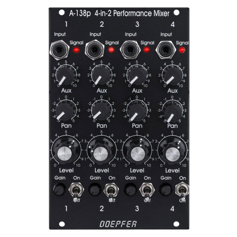 A-138pV 4 in 2 Performance Mixer DOEPFER シンセサイザー・電子楽器 シンセサイザー