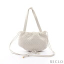 【10周年SALE!!10%OFF以上】ボッテガヴェネタ BOTTEGA VENETA THE BULB SMALL バルブ スモール イントレチャート ハンドバッグ レザー ホワイト 651811 【中古】 送料無料_10th_all_bg_10th