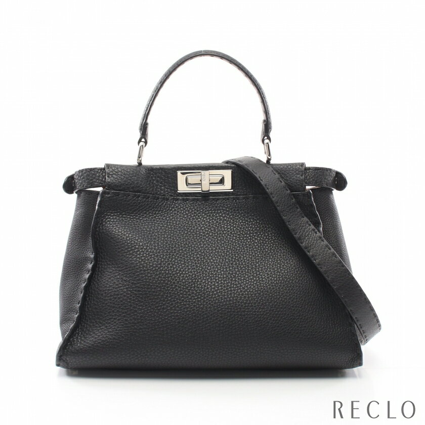 【10周年SALE!!5%OFF以上】フェンディ FENDI ピーカブー レギュラー セレリア ハンドバッグ レザー ブラック 2WAY 8BN290 【中古】 送料無料 良品10th_all_2_bg_10th_2