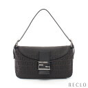 【10周年SALE!!10%OFF以上】フェンディ FENDI マンマバケット ズッキーノ ワンショルダーバッグ キャンバス レザー ブラック 8BR003 【中古】 送料無料_10th_all_bg_10th