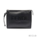 フェンディ FENDI フラット スリム クラッチバッグ レザー ブラック 7VA491 【中古】 送料無料