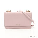 フルラ FURLA RIVA リーヴァ ショルダーウォレット レザー ライトピンク 【中古】