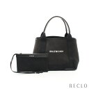 バレンシアガ BALENCIAGA NAVY CABAS S ネイビーカバ ハンドバッグ トートバッグ キャンバス レザー ブラック 339933 【中古】 送料無料_10th_all_bg_10th