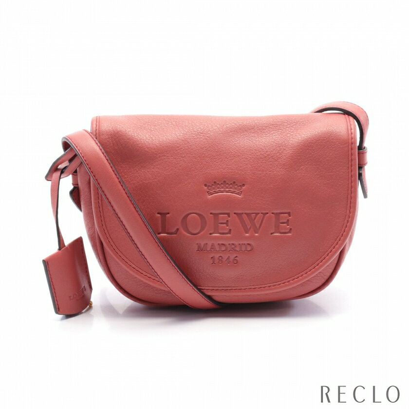 【10周年SALE!!10%OFF以上】ロエベ LOEWE ショルダーバッグ レザー ダスティピンク ロゴ 【中古】 送料無料10th_all_2_bg_10th_2