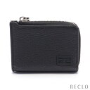 【10周年SALE!!10%OFF以上】フェンディ FENDI FFロゴ コインケース カードケース レザー ブラック 7M0330 【中古】 送料無料 美品_10th_all_wal_10th