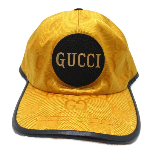 グッチ GUCCI キャップ キャップ 帽子 ナイロン ゴールド系 / ブラック系 【中古】 グッチ GUCCI キャップ キャップ 帽子 ナイロン ゴールド系 / ブラック系 【中古】