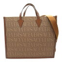ヴェルサーチ VERSACE 2way トートバッグ トートバッグ バッグ コットン ポリエステル ブラウン系 10089131A079512N24V 【中古】(4)