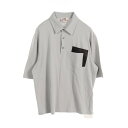エルメス HERMES ポロシャツ 衣料品 トップス コットン カシミヤ ラムレザー グレー系 / ブラック系 【中古】(4)